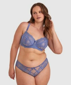 Bryanna Full Cup Underwire Bra - Blue 9 Bryanna Full Cup Underwire Bra - Blue -BRAS N THINGS Shop bryanna full cup underwire bra blue 01443401 5