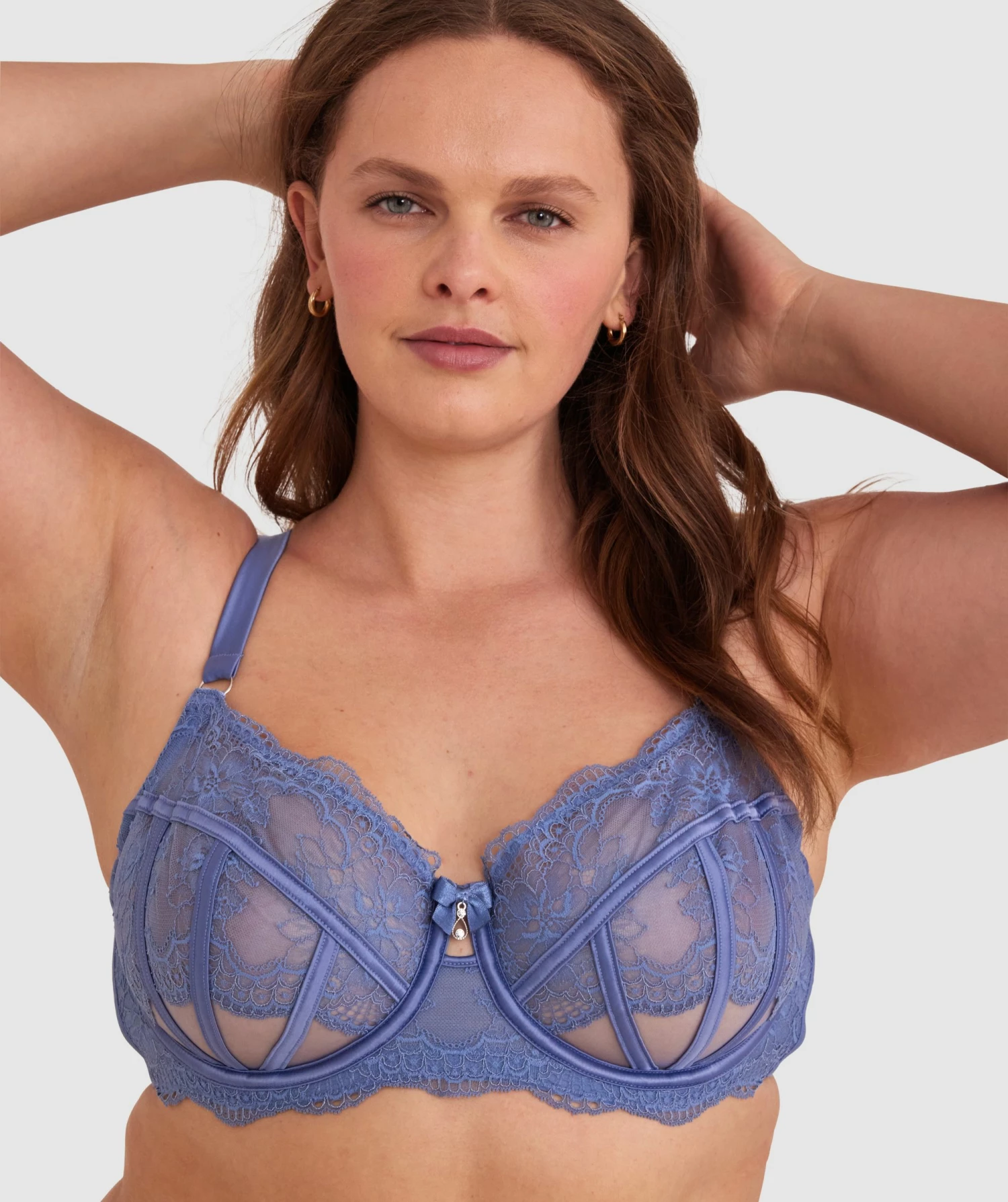 Bryanna Full Cup Underwire Bra - Blue 1 Bryanna Full Cup Underwire Bra - Blue