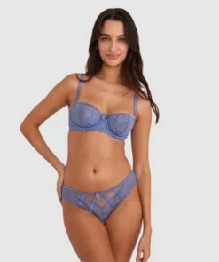 Bryanna Underwire Bra - Blue -BRAS N THINGS Shop bryanna underwire bra blue 01443301 5