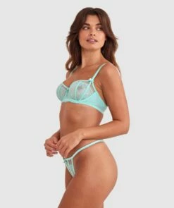 Bryanna Underwire Bra - Light Green -BRAS N THINGS Shop bryanna underwire bra light green 01443302 7