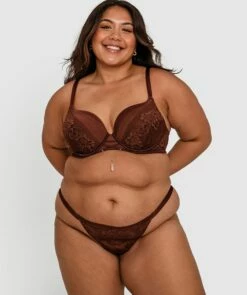 Cadence Full Cup Plunge Bra - Nude 6 -BRAS N THINGS Shop cadence full cup plunge bra nude 6 01379302 1