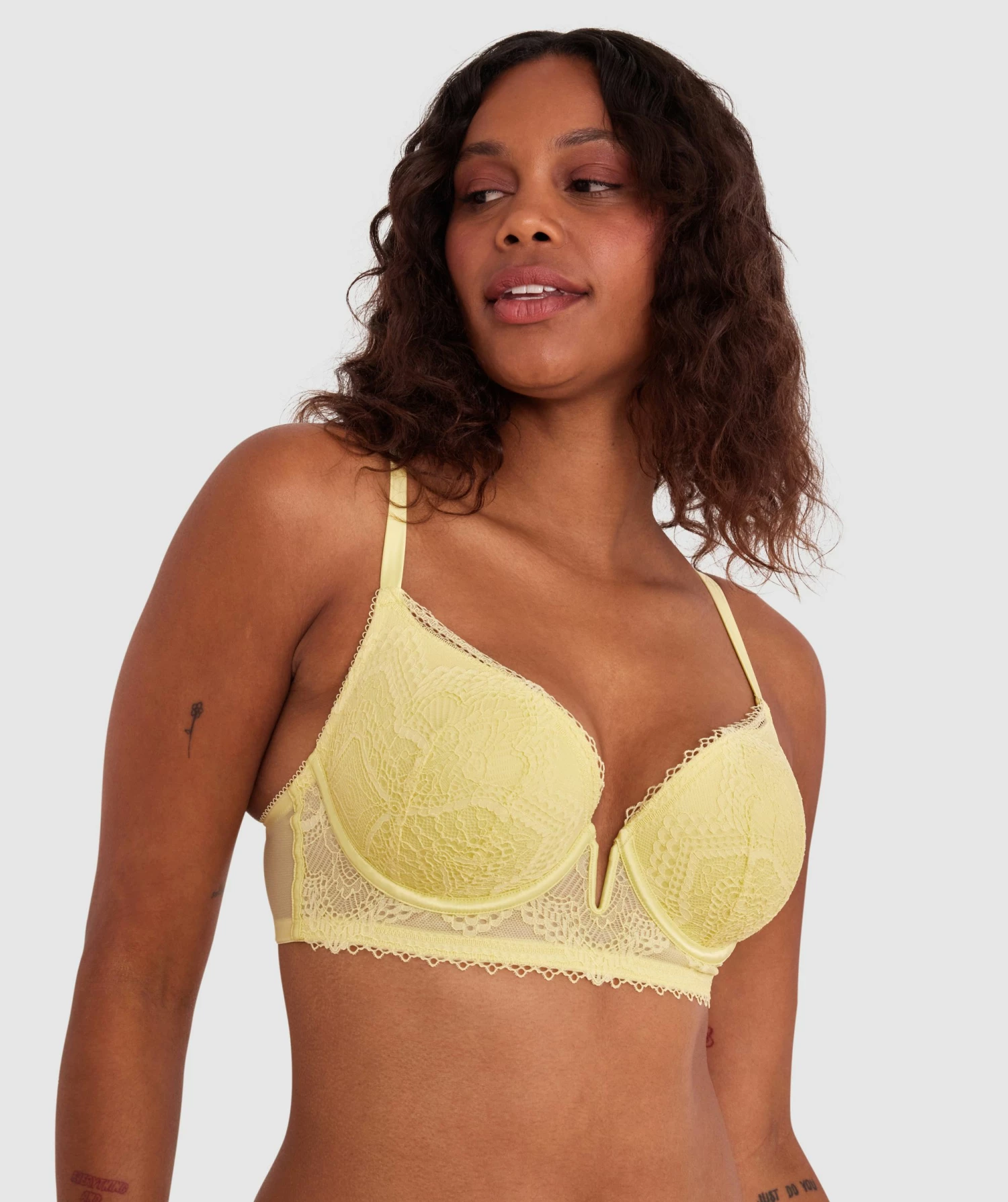 Chicago Contour Plunge Bra - Light Yellow 1 Chicago Contour Plunge Bra - Light Yellow