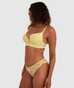 Chicago Contour Plunge Bra - Light Yellow 8 Chicago Contour Plunge Bra - Light Yellow -BRAS N THINGS Shop chicago contour plunge bra light yellow 01477103 7
