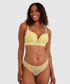 Chicago Contour Plunge Bra - Light Yellow 10 Chicago Contour Plunge Bra - Light Yellow -BRAS N THINGS Shop chicago contour plunge bra light yellow 01477103 9