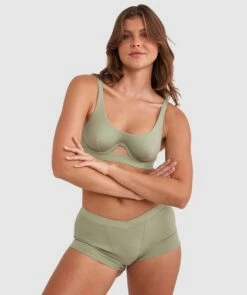 Chill Balconette Bra - Khaki -BRAS N THINGS Shop chill balconette bra khaki 01442602 11
