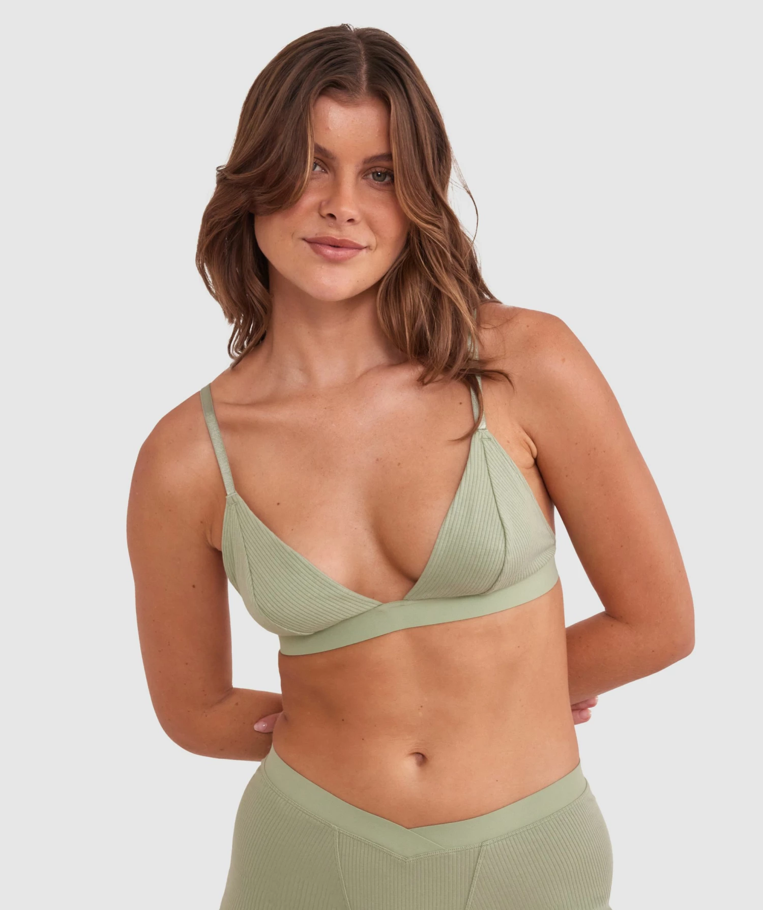 Chill Bralette - Khaki 2 Chill Bralette - Khaki - Image 2