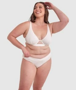 Chill High Leg Brazilian Knicker - Ivory -BRAS N THINGS Shop chill high leg brazilian knicker ivory 01439703