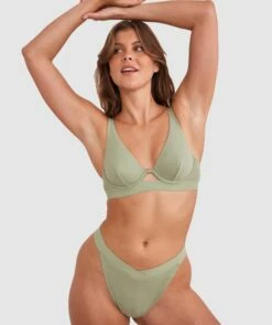 Chill Plunge Bra - Khaki 9 Chill Plunge Bra - Khaki -BRAS N THINGS Shop chill plunge bra khaki 01442502 10