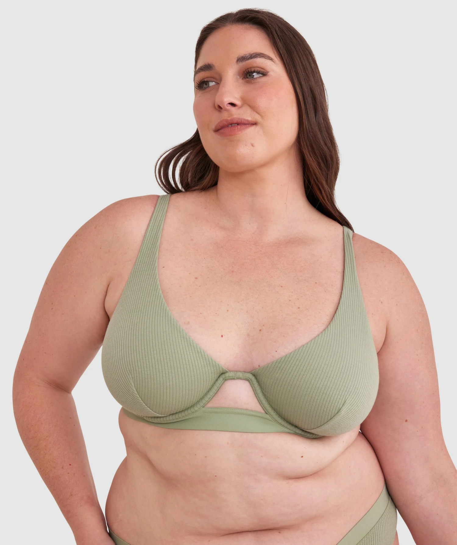 Chill Plunge Bra - Khaki 1 Chill Plunge Bra - Khaki
