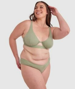 Chill Plunge Bra - Khaki 8 Chill Plunge Bra - Khaki -BRAS N THINGS Shop chill plunge bra khaki 01442502 15