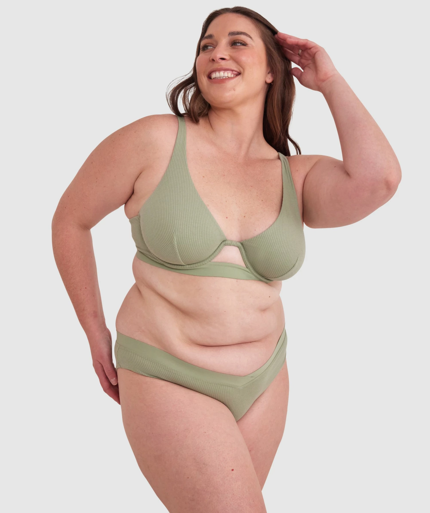 Chill Plunge Bra - Khaki 3 Chill Plunge Bra - Khaki - Image 3