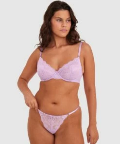 Clara Underwire & Mini V Set - Lilac -BRAS N THINGS Shop clara underwire mini v set lilac 01490402 6