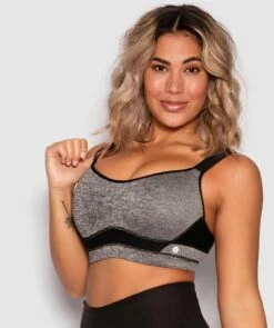 Cool It Contour Underwire Sports Bra - Grey/Black -BRAS N THINGS Shop cool it contour underwire sports bra grey black 00464902 5