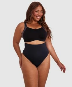 Cooling Seamfree High Waist V-String - Black -BRAS N THINGS Shop cooling seamfree high waist v string black 00552702 1