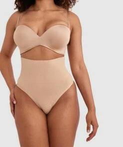 Cooling Seamfree High Waist V-String - Nude 2 -BRAS N THINGS Shop cooling seamfree high waist v string nude 00552701 1