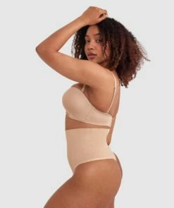 Cooling Seamfree High Waist V-String - Nude 2 -BRAS N THINGS Shop cooling seamfree high waist v string nude 00552701