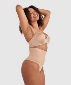 Cooling Seamfree High Waist V-String - Nude 2 -BRAS N THINGS Shop cooling seamfree high waist v string nude 00552701 3