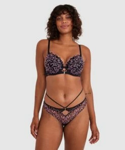 Demi Brazilian Knicker - Black -BRAS N THINGS Shop demi brazilian knicker black 01477501 9