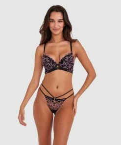 Demi Push Up Bra - Black -BRAS N THINGS Shop demi push up bra black 01477301 6