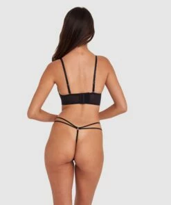 Demi Push Up Bra - Black -BRAS N THINGS Shop demi push up bra black 01477301 7