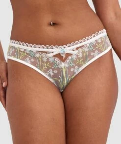 Enchanted A Daisy Summer Brazilian Knicker - Ivory