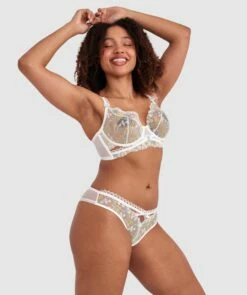 Enchanted A Daisy Summer Underwire Bra - Ivory -BRAS N THINGS Shop enchanted a daisy summer underwire bra ivory 01450501 11