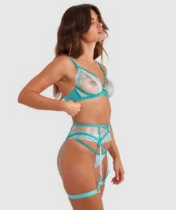 Enchanted Andrina Suspender - Aqua -BRAS N THINGS Shop enchanted andrina suspender aqua 01447601 7