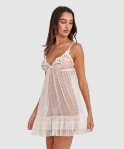 Enchanted Blooms Of Lisse Babydoll - Ivory -BRAS N THINGS Shop enchanted blooms of lisse babydoll ivory 01460201 2