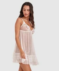 Enchanted Blooms Of Lisse Babydoll - Ivory -BRAS N THINGS Shop enchanted blooms of lisse babydoll ivory 01460201 4