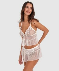 Enchanted Blooms Of Lisse French Knicker - Ivory -BRAS N THINGS Shop enchanted blooms of lisse french knicker ivory 01488101 2