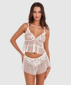 Enchanted Blooms Of Lisse French Knicker - Ivory -BRAS N THINGS Shop enchanted blooms of lisse french knicker ivory 01488101 4