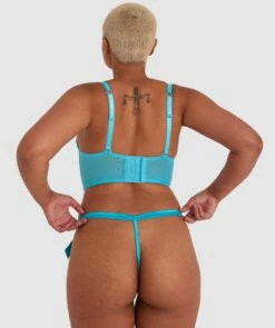 Enchanted Buy Yourself Flowers V String - Aqua 8 Enchanted Buy Yourself Flowers V String - Aqua -BRAS N THINGS Shop enchanted buy yourself flowers v string aqua 01292703 4