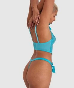 Enchanted Buy Yourself Flowers V String - Aqua 7 Enchanted Buy Yourself Flowers V String - Aqua -BRAS N THINGS Shop enchanted buy yourself flowers v string aqua 01292703 8