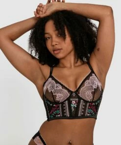 Enchanted Like Sugar Underwire Bra - Black -BRAS N THINGS Shop enchanted like sugar underwire bra black 01360001