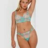 Enchanted Mariposa Underwire Bra - Aqua