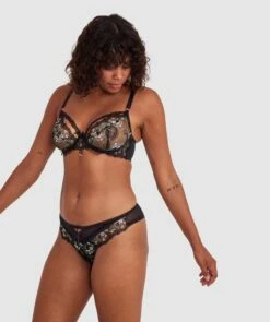 Enchanted Moonlight In Vermont Brazilian Knicker - Black -BRAS N THINGS Shop enchanted moonlight in vermont brazilian knicker black 01462401 2