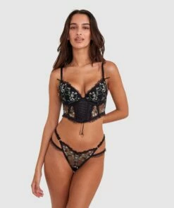 Enchanted Moonlight In Vermont Push Up Corset - Black -BRAS N THINGS Shop enchanted moonlight in vermont push up corset black 01462601 2