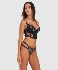 Enchanted Moonlight In Vermont Push Up Corset - Black -BRAS N THINGS Shop enchanted moonlight in vermont push up corset black 01462601 5
