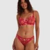 Enchanted Sakura Brazilian Knicker - Red