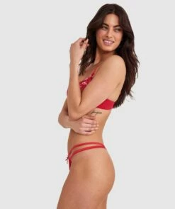 Enchanted Sakura V String - Red -BRAS N THINGS Shop enchanted sakura v string red 01447901 12