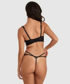 Enchanted Wilde Flower Mini V - Black -BRAS N THINGS Shop enchanted wilde flower mini v black 01422401 11