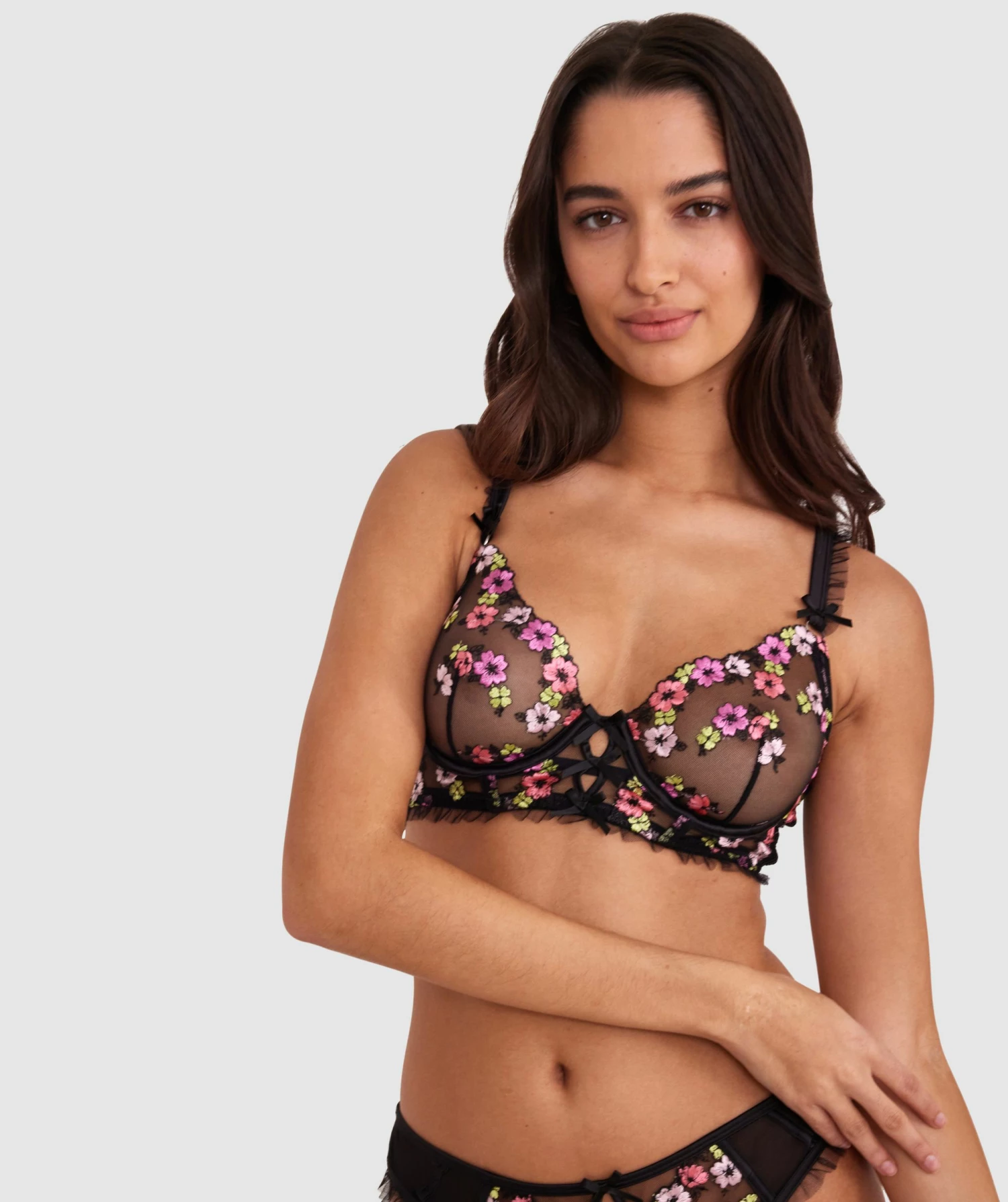 Enchanted Wilde Flower Underwire Bra - Black 1 Enchanted Wilde Flower Underwire Bra - Black