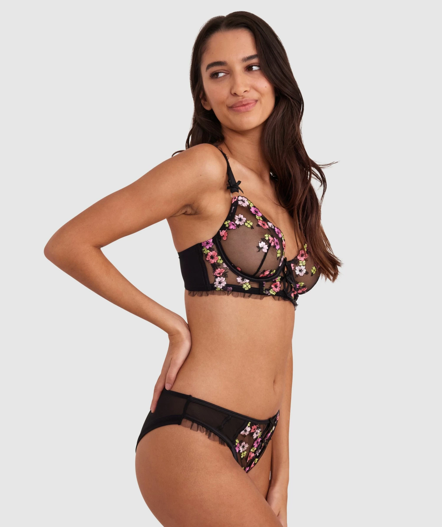 Enchanted Wilde Flower Underwire Bra - Black 3 Enchanted Wilde Flower Underwire Bra - Black - Image 3