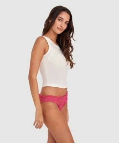 Eva Brazilian Knicker - Pink -BRAS N THINGS Shop eva brazilian knicker pink 01452402 2