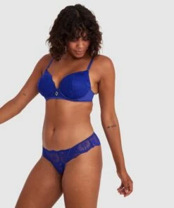 Floriane Brazilian Knicker - Navy -BRAS N THINGS Shop floriane brazilian knicker navy 01478302 4