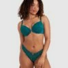 Floriane Contour Plunge Bra - Dark Green