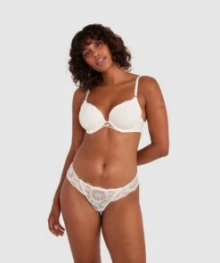 Floriane Contour Plunge Bra - Ivory -BRAS N THINGS Shop floriane contour plunge bra ivory 01478102 4