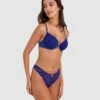 Floriane Contour Plunge Bra - Navy
