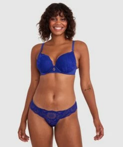 Floriane Full Cup Bra - Navy -BRAS N THINGS Shop floriane full cup bra navy 01478501 4