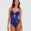 Floriane Push Up Bodysuit - Navy